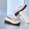 Versatile Retro Style Small Leather Shoes Women's Season Single Shoes Soft Flat Bottom One Pedal
