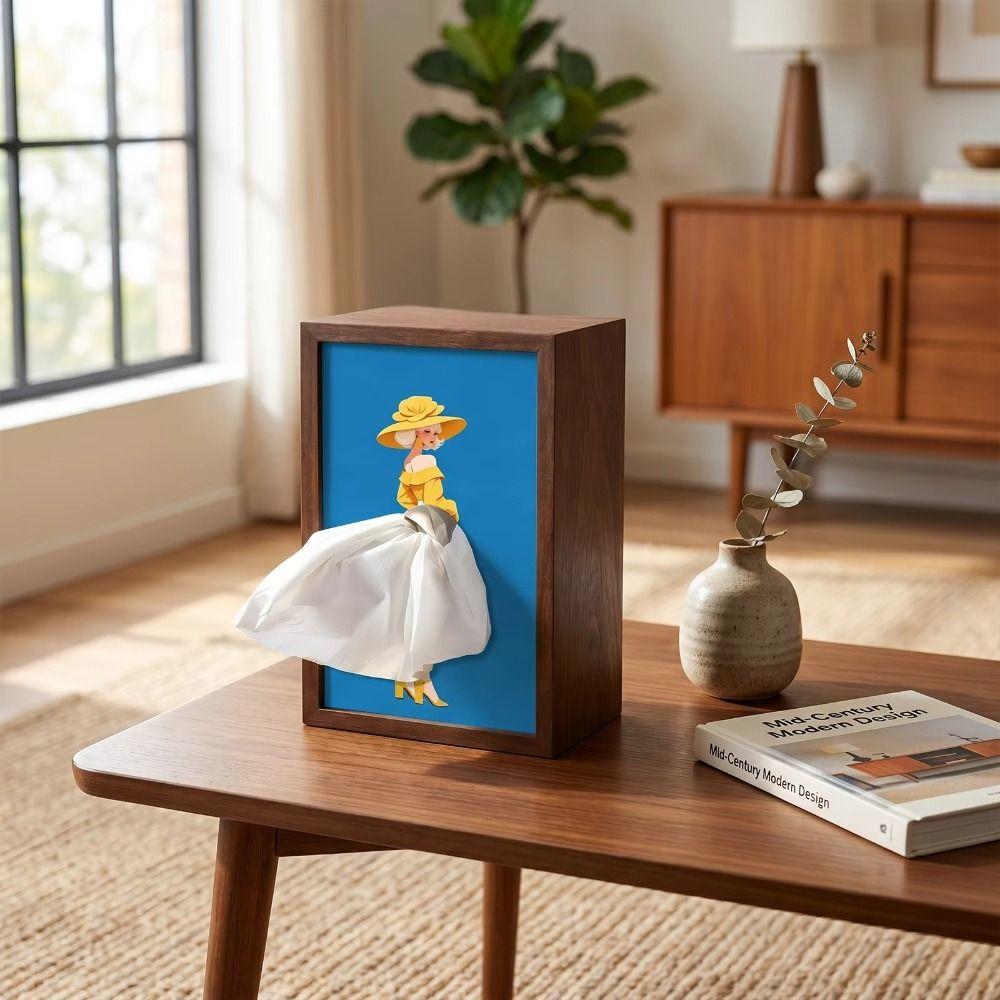 Luxury Art Ballet Tissue Box Elegant Design Tissue Dispenser Skirt Tissue Box Bedroom Table
