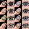 Цветные контактные линзы Новые черные натуральные контактные линзы Звездно-голубые контактные линзы Темно-зеленые модные линзы 1 пара