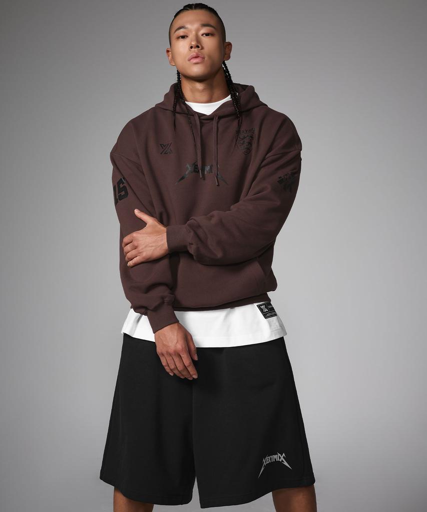 XEXYMIX Nx Men'S Sporty Sweat Multi-Logo Hoodie Xml1Tl1105