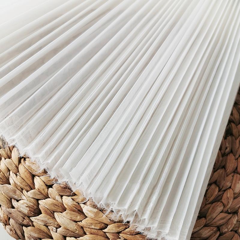 100x150 см белая/синяя/красная/розовая плиссированная марлевая жесткая сетчатая ткань/модная марлевая моделирующая ткань DIY материалы/дизайнерская ткань для одежды