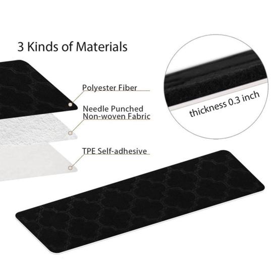 Non-Slip Stair Mat Self-adhesive Strong Adhesion Easy Installation No Cutting Reusable Different