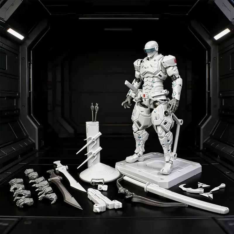22 см PS001 Змеиный Глаз G I Joe Белый Призрак Самурай Сборная Модель Набор Сплавной Скелет Ниндзя Меха Фигурка Действия Коллекционная Игрушка Подарки