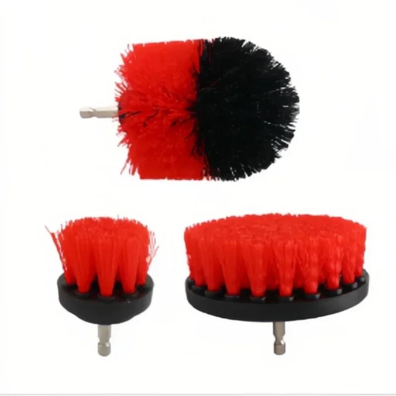 3 шт./компл. Набор насадок для щеток для дрели, набор электрических щеток для чистки автомобильных колес, шин и стекол окон