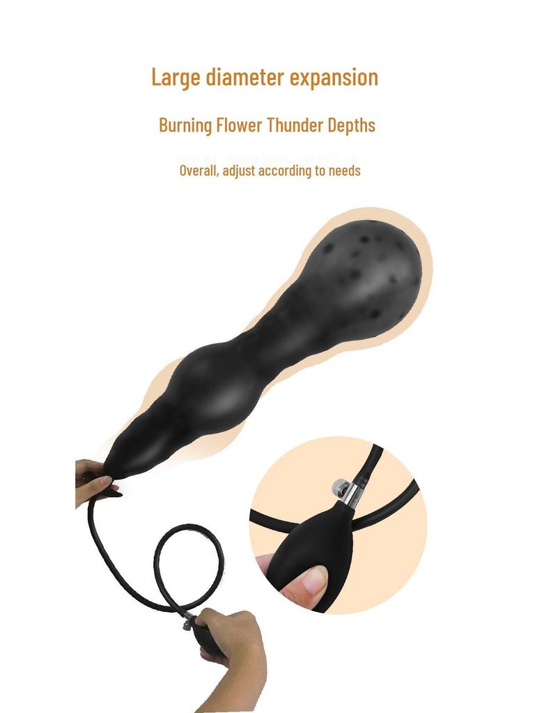 Extra Long Inflatable Silicone Anal Plug for Deep Insertion