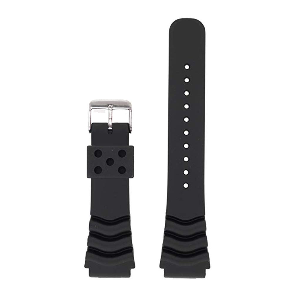 SEIKO Watch Replacement Band Installation Width 18mm 20mm 22mm 24mm Waterproof Rubber Belt for Diving Rubber Strap DAL0BP SKA293J2 SKA291J1 (24mm)