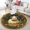 Christmas animals pattern round rug,Carpet Rug for Living Room Bedroom Playroom ,Non-slip Floor Mat,Holiday Gifts and Birthday Gifts.