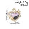 5pcs Exquisite Pearl Gemstone Love Heart Charms Pendants for Jewelry Making Necklace Earrings Bracelet DIY Handmade Accessories