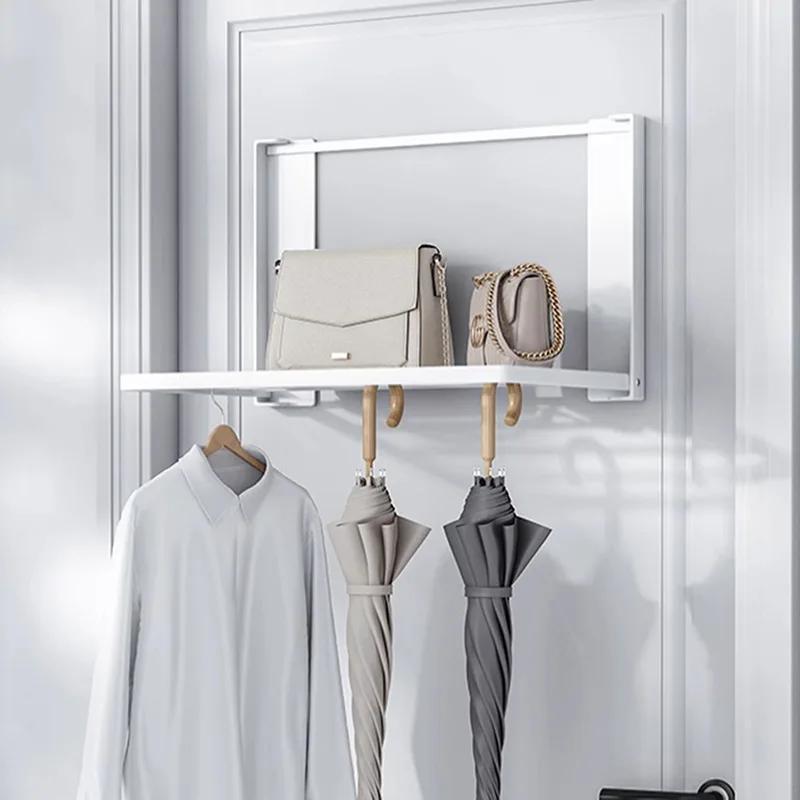 Магнитная металлическая боковая полка для стиральной машины, складная вешалка для одежды, экономящая место, без перфорации, временная вешалка, простая полка для ванной комнаты