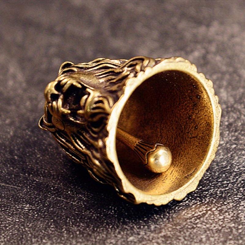 Латунный Лев Колокольчики Орнамент Фигурка Брелок Кольцо для ключей автомобиля Подвеска Мотоциклетный Талисман на удачу Подвеска для украшения велосипеда