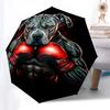Boxer Dog with Boxing Gloves - Automatic Opening Umbrella, Portable Folding Design, 8-Bone Iron Frame, Outdoor, Ideal Gift for Fans, Travele