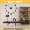 Elegant 3d Diy Roman Numerals Luxury Mirror Wall Sticker Clock For Home Decor