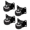 4pcs Heavy Duty Caster Wheel 40mm Diameter Caster Accessory for Carts Case Toolbox Black