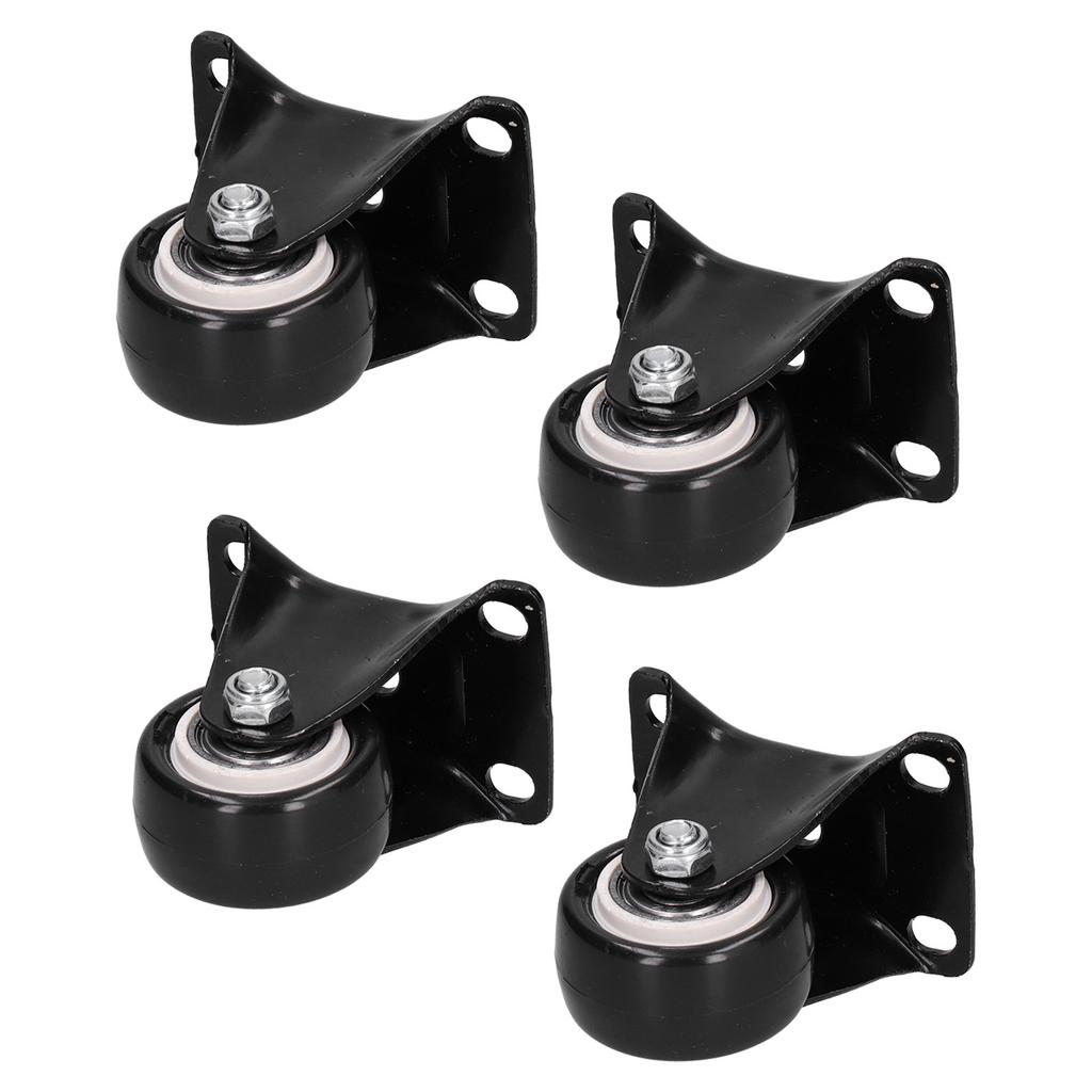4pcs Heavy Duty Caster Wheel 40mm Diameter Caster Accessory for Carts Case Toolbox Black