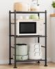 Sakugi Rustproof Steel Shelving Unit with Adjustable Suitable for Living Laundry and Kitchens Long X 32cm Wide X 3-Tier Shelves, Space-Saving Design,