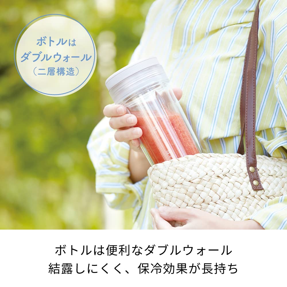 Recolte Solo Blender Ciel Smoothie Juicer Суп, который можно пить прямо из бутылки, можно измельчать, размер белый, лед, одноразовый напиток 300 мл,