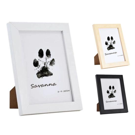 1 комплект для печати лап домашних животных с деревянной фоторамкой «сделай сам» для собак
