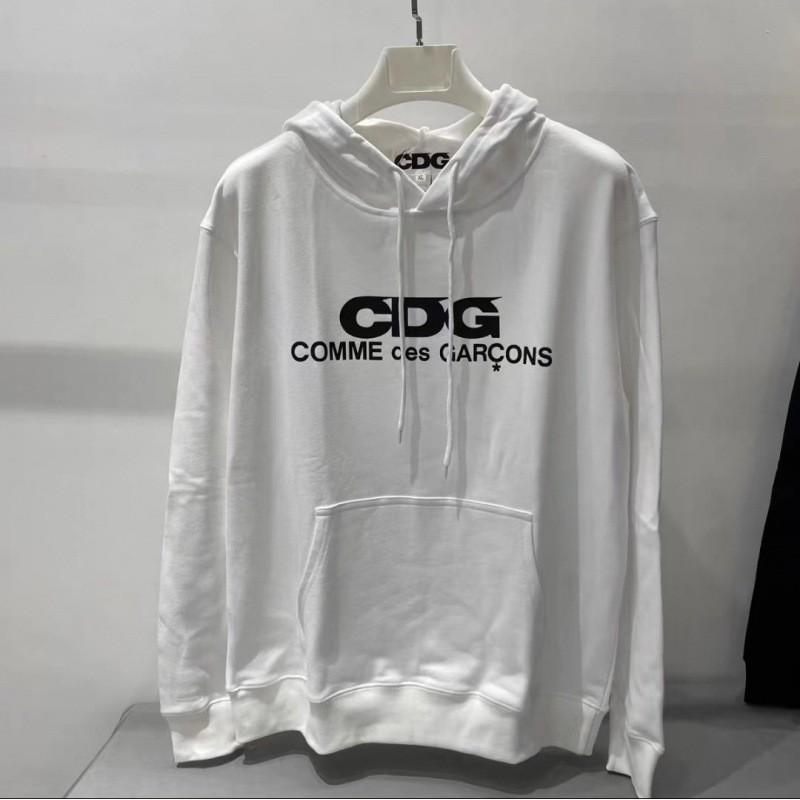 CDGplay Hoodie Couples Winter Heart Print Stand Collar Zip Sweatshirt Men Women
