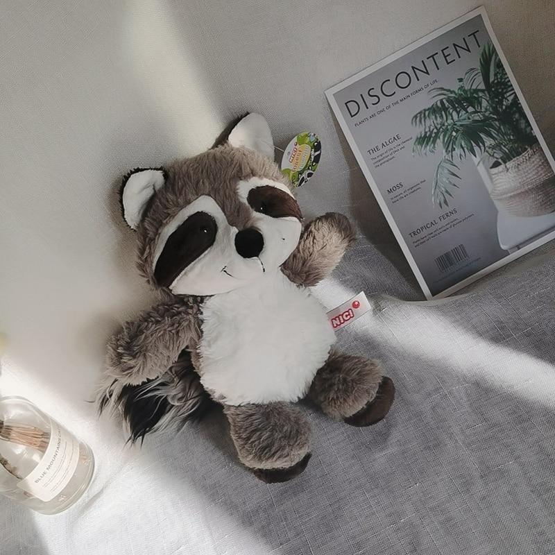 1PC 25cm Gray Raccoon Plush Toy Kawaii Cute Soft Stuffed Animals Doll Pillow For Girls Children Kids Baby Girl Birthday Gift