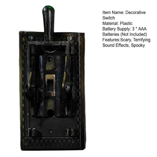 Обложка для выключателя света Terror-Switch, декор для розыгрыша с резким испугом на Хэллоуин, кричащий звук, жуткое зеленое свечение, жуткий аксессуар для дома с привидениями