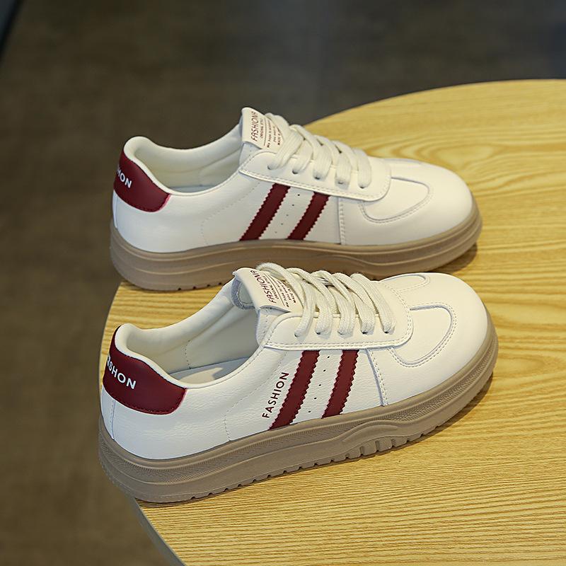 Кожаные белые туфли на платформе, женская обувь 2025 года, весна-лето, новые высокие туфли, детская повседневная обувь, женская спортивная обувь