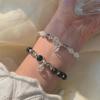 White Moonlight Obsidian Crystal Bracelet for Girls - Fashionable Gift for Girlfriends