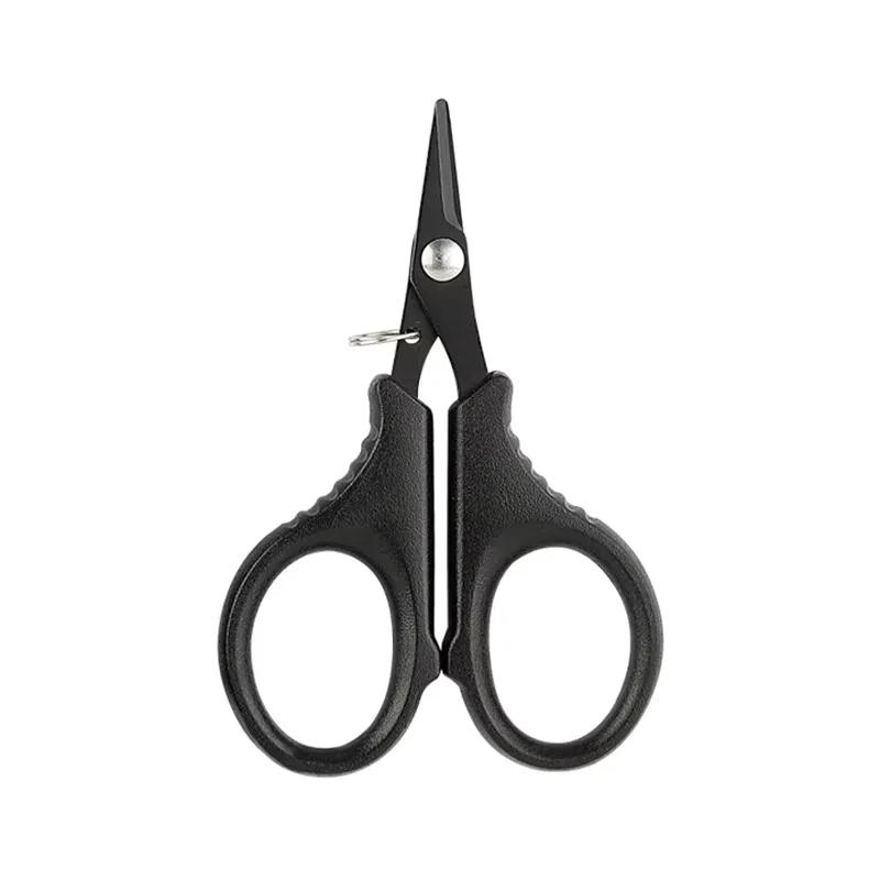 Shawto Titanium Coating Stainless Steel Fishing Scissor Plier Cut Pe Braid Line Cutter Plies Carp Fishing Accessories Tools