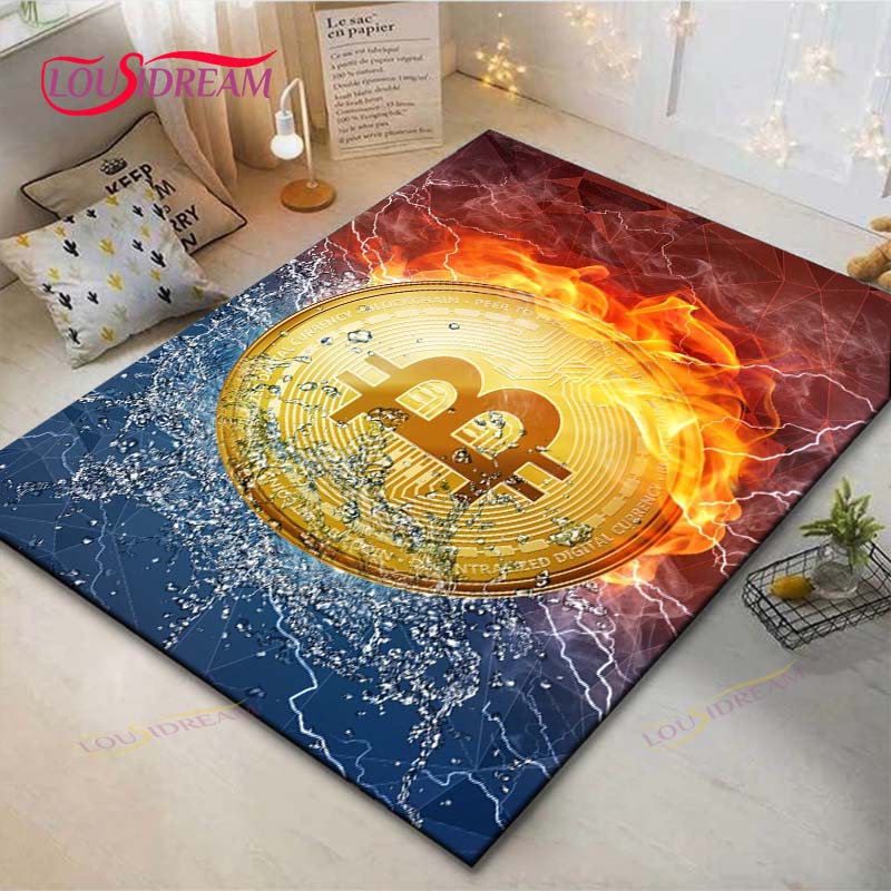 Горячий Изысканный 3D Ковер с Принтом Bitcoin BCT Наружный Ковер Ковер для Зоны Нескользящий Ковер Декор для Спальни Ковер для Комнаты Подарок