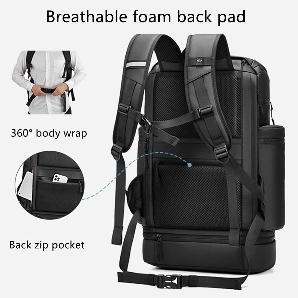 Outwalk New Large Capacity 55L Waterproof Outdoor Travel Backpack 16,17 Inch Multifunction Laptop Backpack