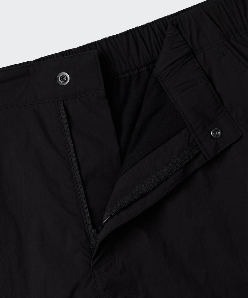 MUSINSA STANDARD [City Leisure] Fleece-Lined Wide Belted Parachute Pants [Black]