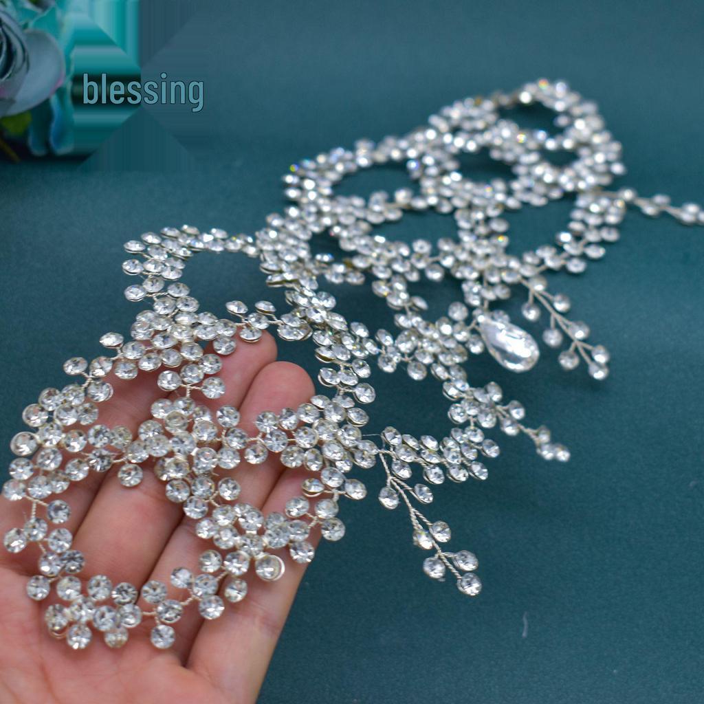 Ручная работа Стразы Свадебная цепочка на лоб Повязка на голову - Элегантный аксессуар для прически