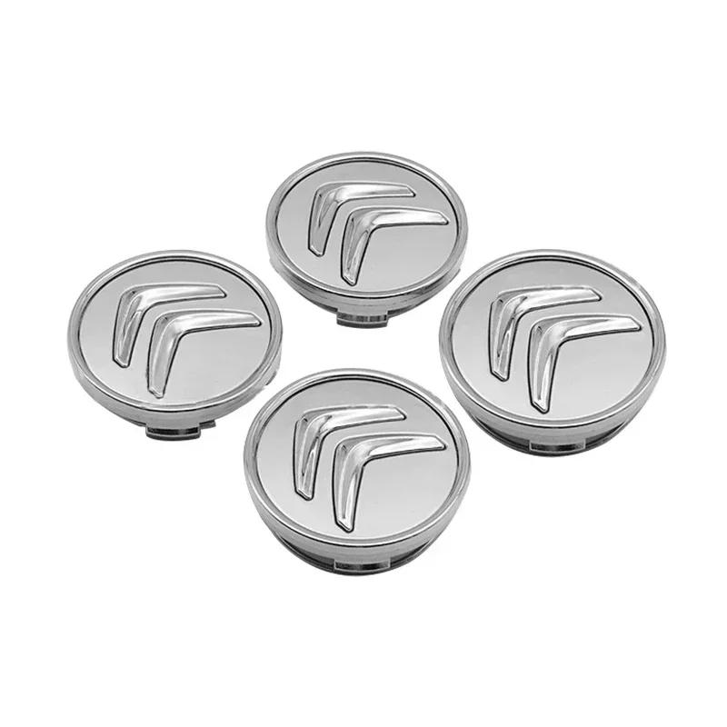 Колпачок ступицы колеса с логотипом Citroën, АБС + Металлический сплав, Крышка ступицы для C3 C4 C5 C1 Berling Xsara Picasso, Запасной набор эмблем на диск колеса