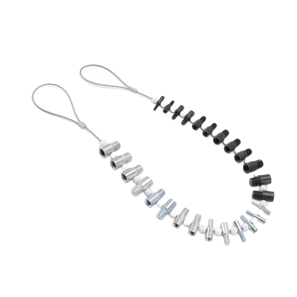 Nuts Screwbolts Thread Checker 26 Male Female Thread Identification Tool with 14 Inch and 12 Metric