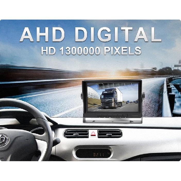 GreenYi 7 inch 1080P Recording DVR AHD IR Car Rear View Camera Truck Vehicle IPS Monitor Sunshade Support SD Card