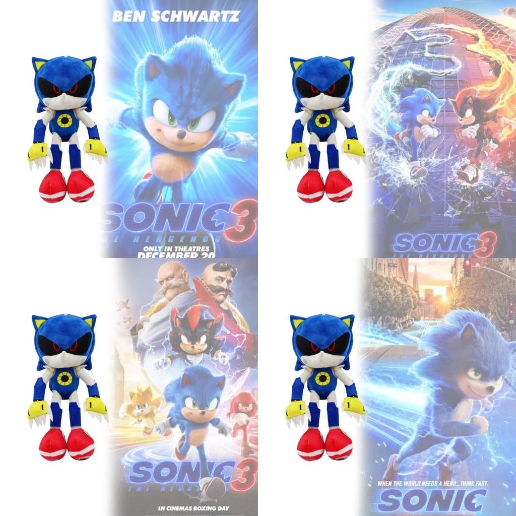 Плюшевая игрушка Соник Ежик Из Супер Мягкого Короткого Меха Для Подарка Детям