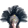 Feather Feather Headdress Sequins Crown Headdress Vintage Hair Accessories  Adults