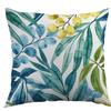 Plant Leaf Letter Cushion Cover Short Plush Printed Pattern Pillow Cover Home Decoration Sofa Decorative Cushion Cover