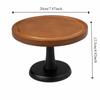 8 Inch Wooden Cake Stand High Base Fruit Snacks Storage Tray Cupcakes Display Plate  Wedding