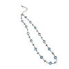 Elegant Blue Crystal Butterfly Necklace Handmade Neckchain Adjustable Length Clavicle Chain Accessory for Everyday Wear