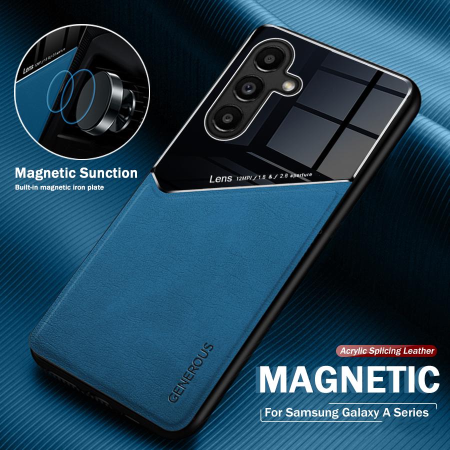 Чехол Samung A15 4G Кожаная Магнитная Задняя Крышка Для Samsung Galaxy A15 A25 A35 A55 5G A 15 25 35 55 ТПУ Рамка Защита Fundas