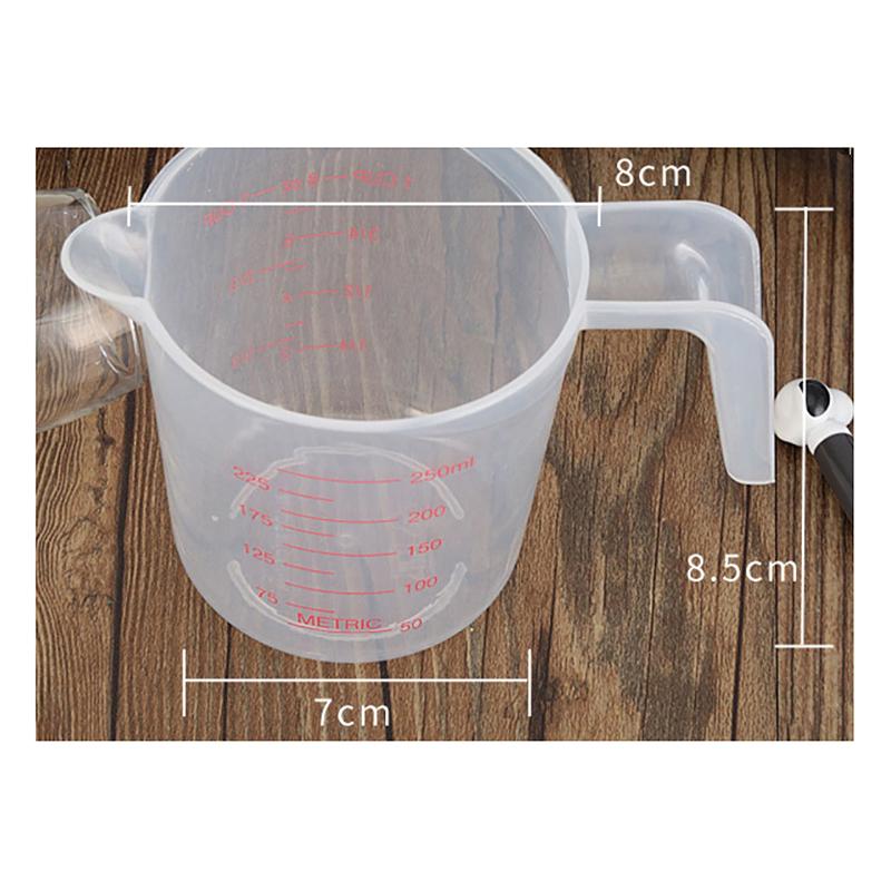 3 шт. наборы мерных стаканов для выпечки жидкости ПВХ мерный стакан для измерения объема кухонные инструменты для выпечки градуированные мерные стаканы