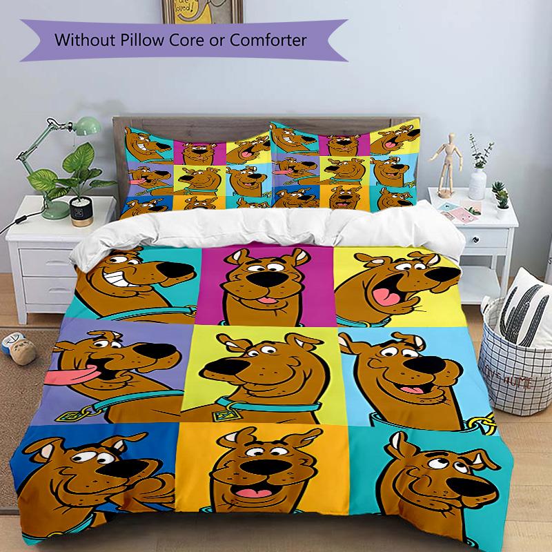 Scoobydoo Pop Art Print 3Pcs Bedding Setduvet Cover With 2 Bedropillowcase Home Birthday Gift