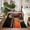 Harley-Davidson Print Crystal Velvet Plush Rug Anti?Slip Wear?Resistant Floor Carpet For Indoor Household Home Decoration