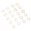 100 Pcs Paper Clips Portable Small Anti Slip Cute Star Moon Shape Electroplating Gold Metal Office F