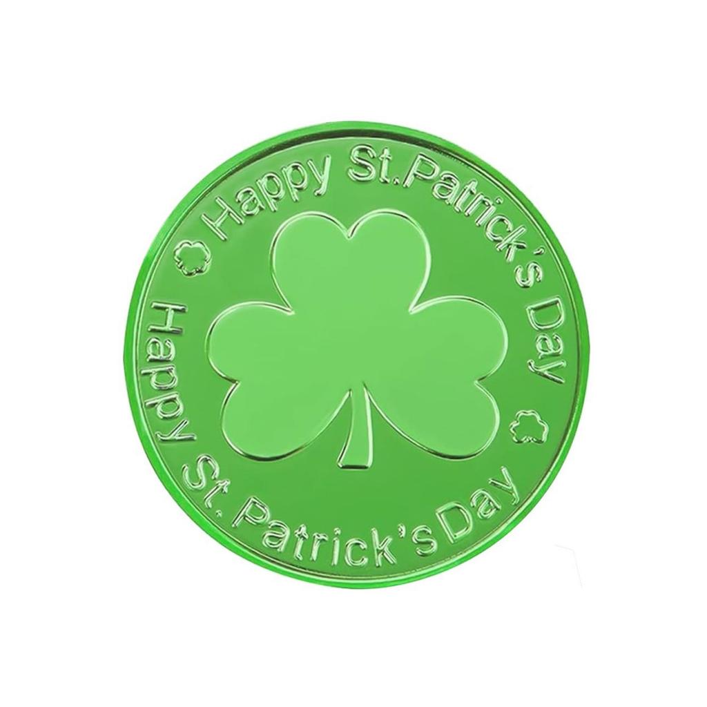 50шт. СТ. Пластиковые золотые игровые фишки на День Святого Патрика реквизит для праздничных вечеринок