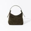 New Frosted Cowhide Pillow Bag Niche Retro Solid Color Handbag Gentle Style Genuine Leather Bag for Women