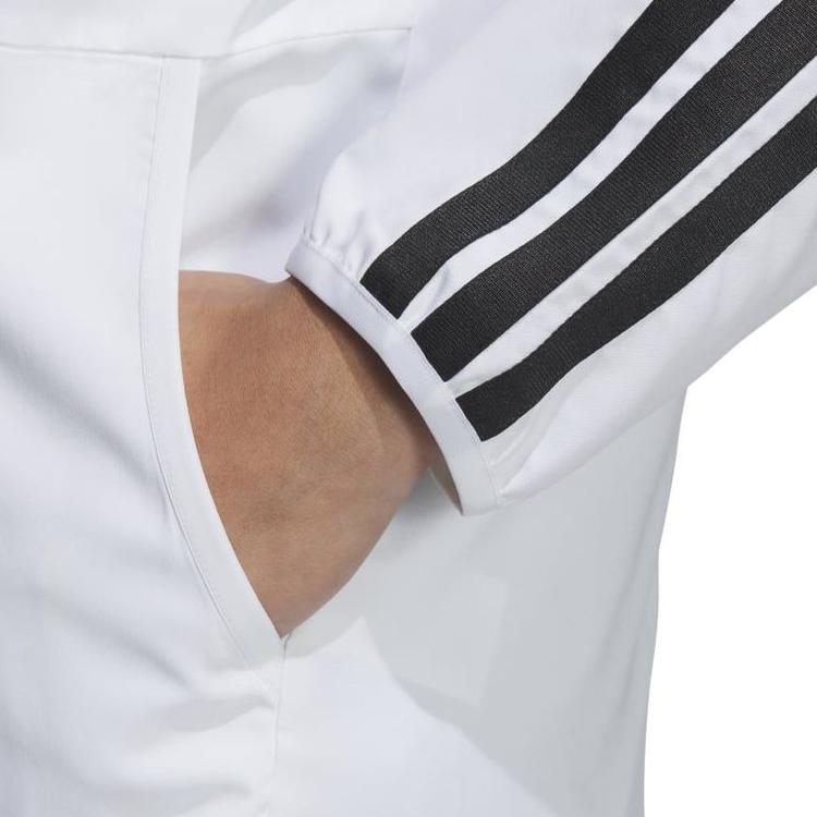adidas Мужская спортивная куртка с длинным рукавом, полосатая, с логотипом-крестом, M MH 3S, Белая JV7002