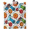 Basketball Sport Blanket Flannel Throw Warm Gift Blanket HD Print Teen Bedroom Sofa Blanket
