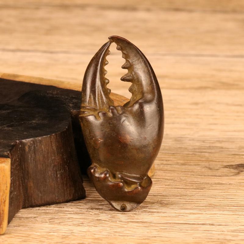 Purple Copper Crab Pliers Statue Ornament Copper Handmade Antique Animal Miniature Figurine Office Desk Decoration Decor Craft