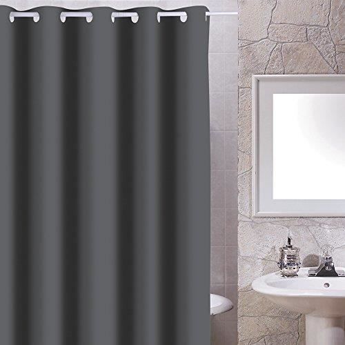 Rideau de douche - MSV - Anthracite - 180x200cm - Polyester - Accessoires de salle de bain